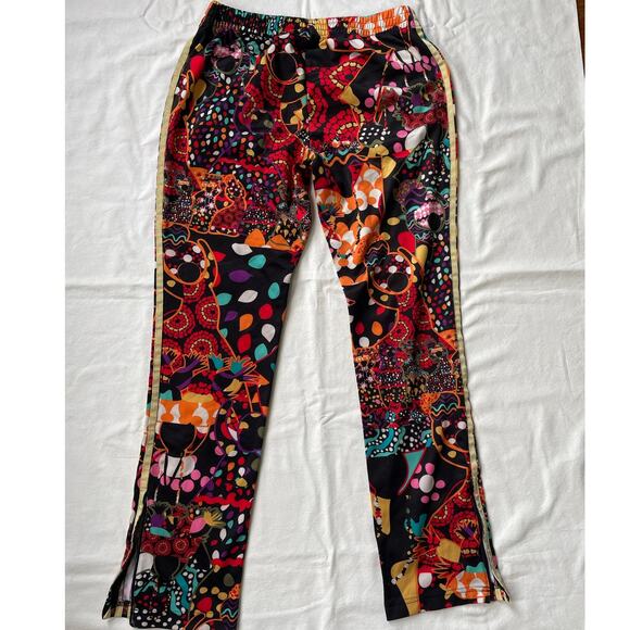 Adidas Maracatu Tropical Track Pants Women's Medium Gold Trefoil Colorful Rare - Picture 2 of 10